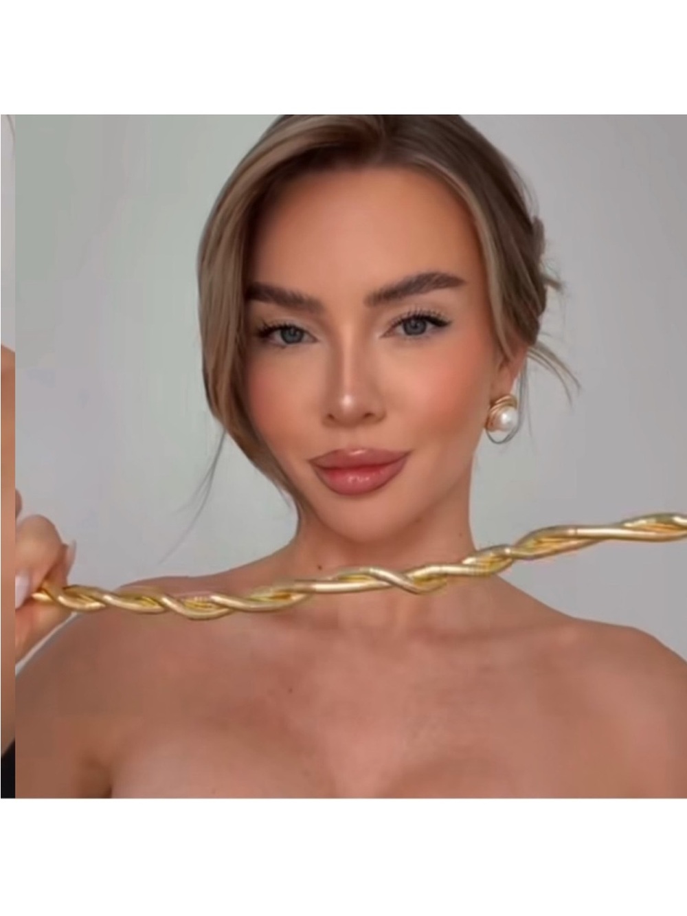 New 24k Gold Plated Bendable Gold Necklace - Picture 8 of 9